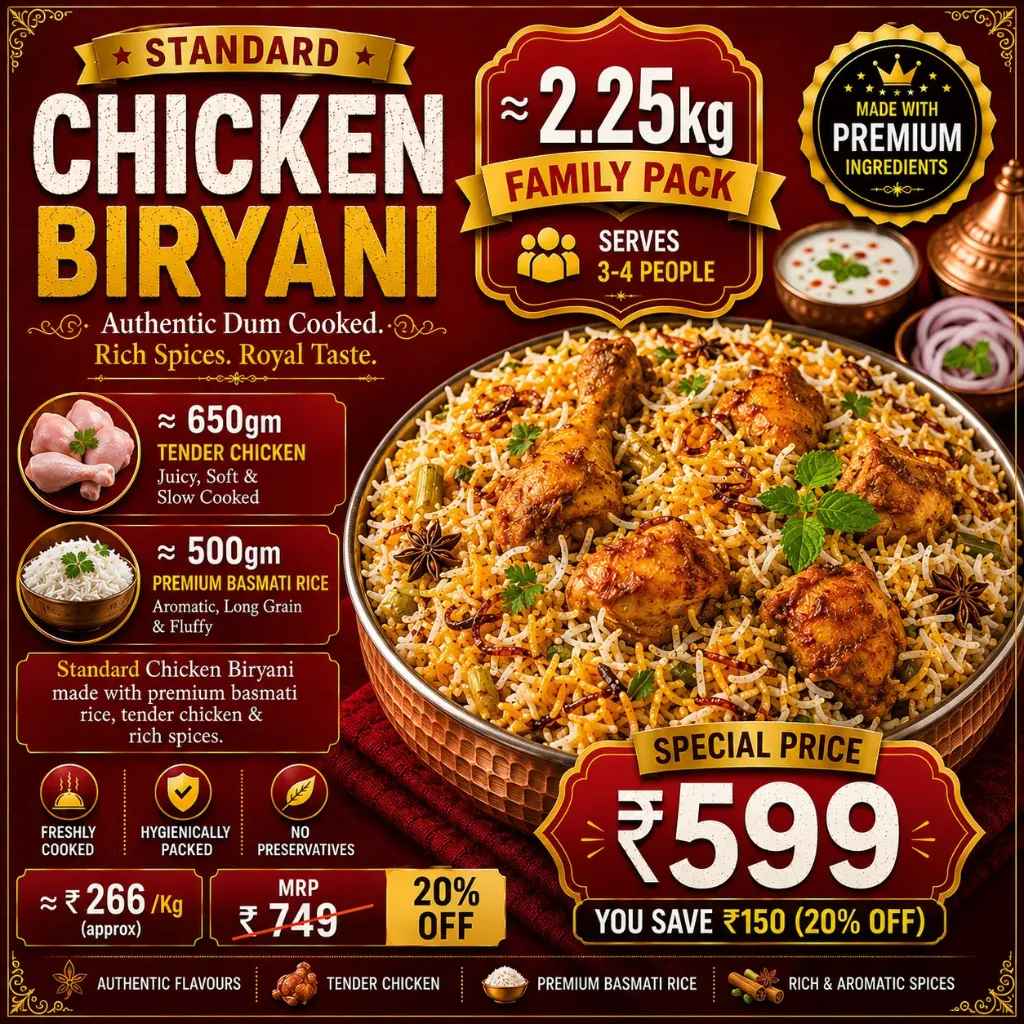 Chicken Biryani (Non-Boneless, Standard)