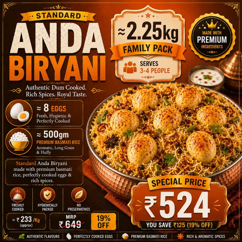 Anda Biryani (Standard)