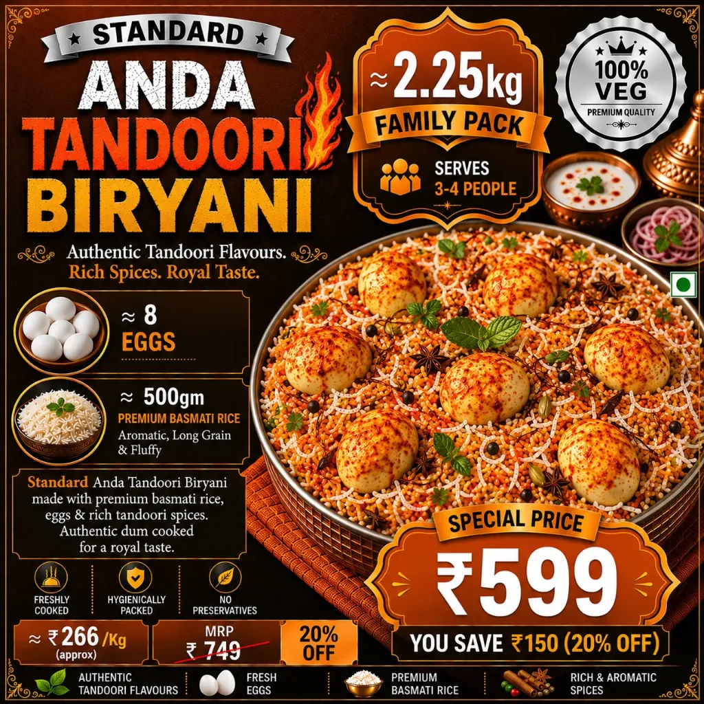 Anda Tandoori Biryani (Standard)
