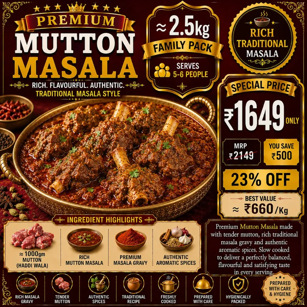 Mutton Masala (Non-Boneless)