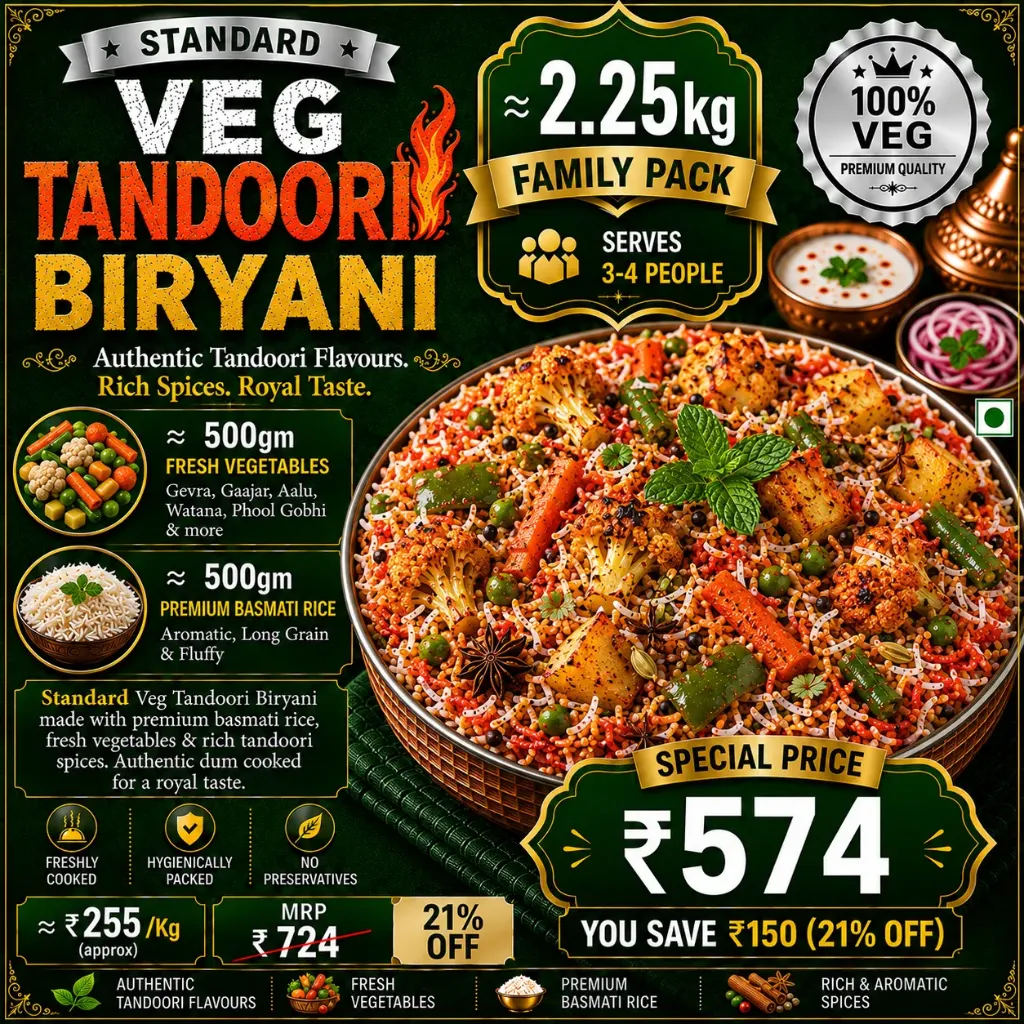 Veg Tandoori Biryani (Standard)